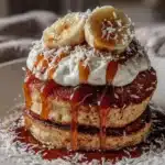 coconut cream pancakes - featured image