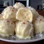 condensed milk snowball truffles - featured image