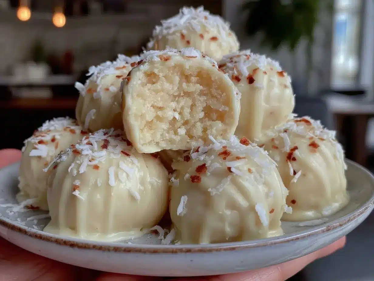 condensed milk snowball truffles preparation steps