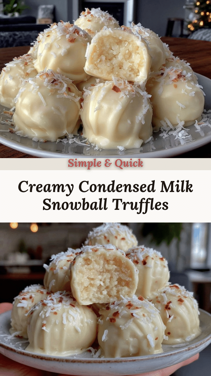 condensed milk snowball truffles recipe