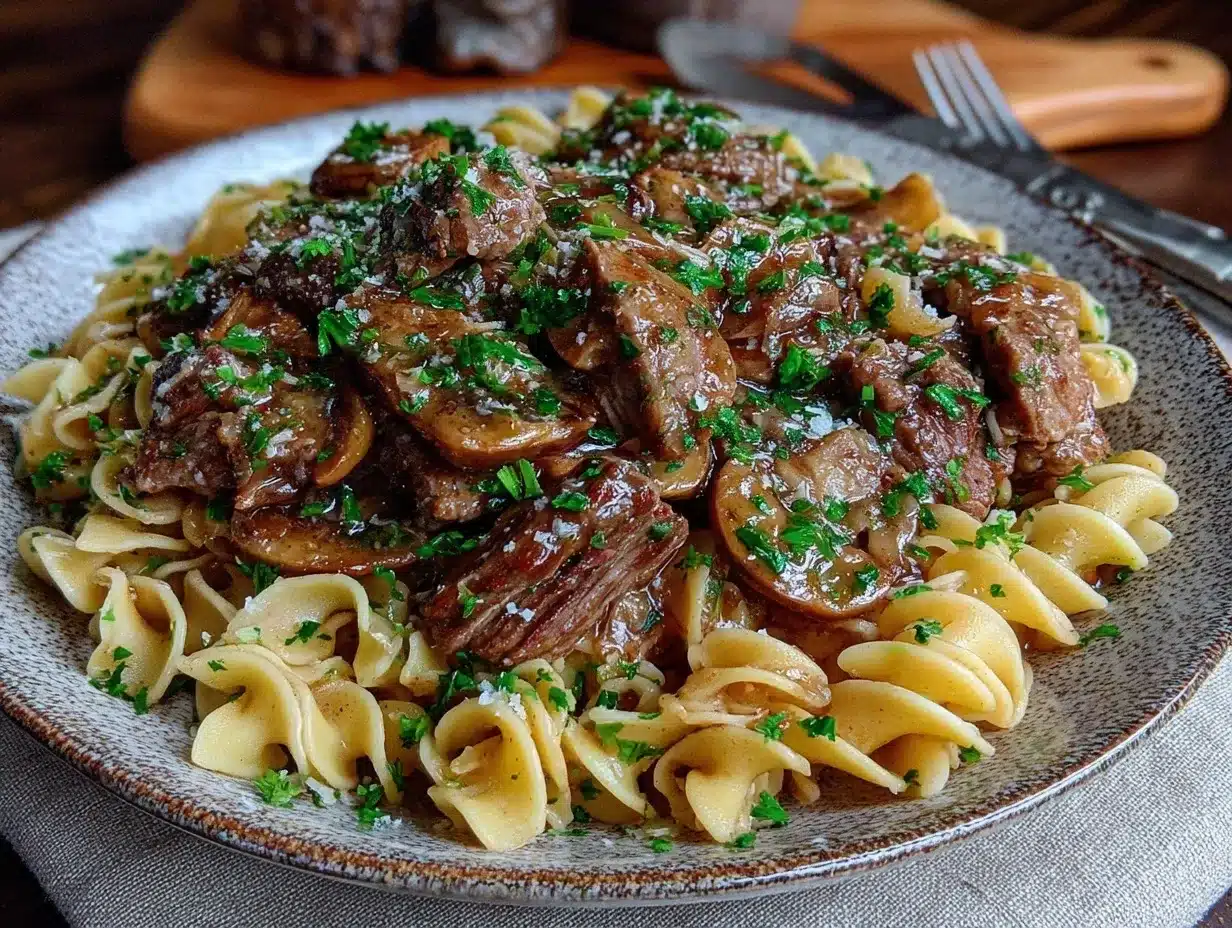 creamy beef stroganoff preparation steps