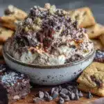 creamy chocolate brownie cookie dough dip - featured image