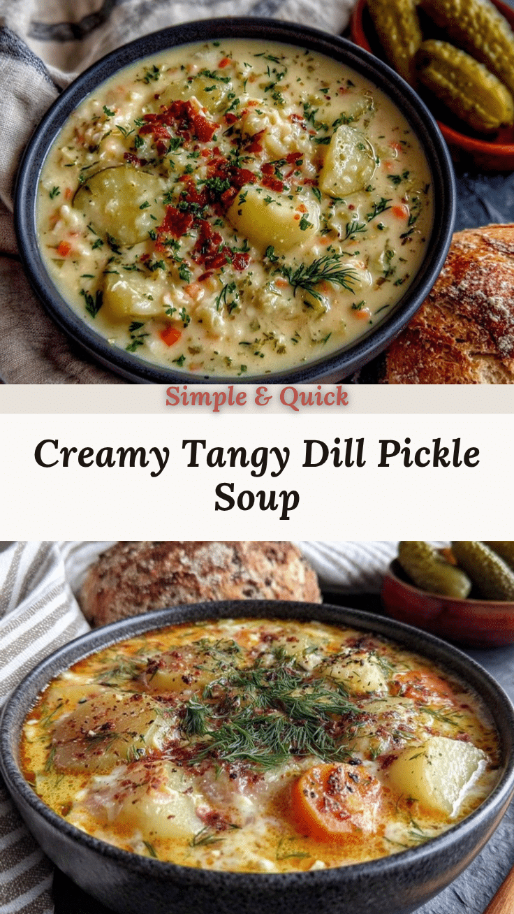 creamy dill pickle soup recipe