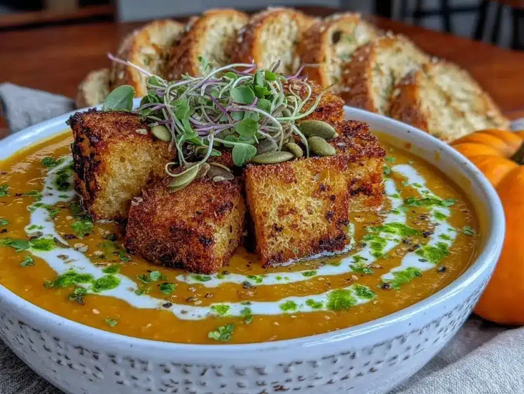 creamy roasted butternut squash soup - featured image