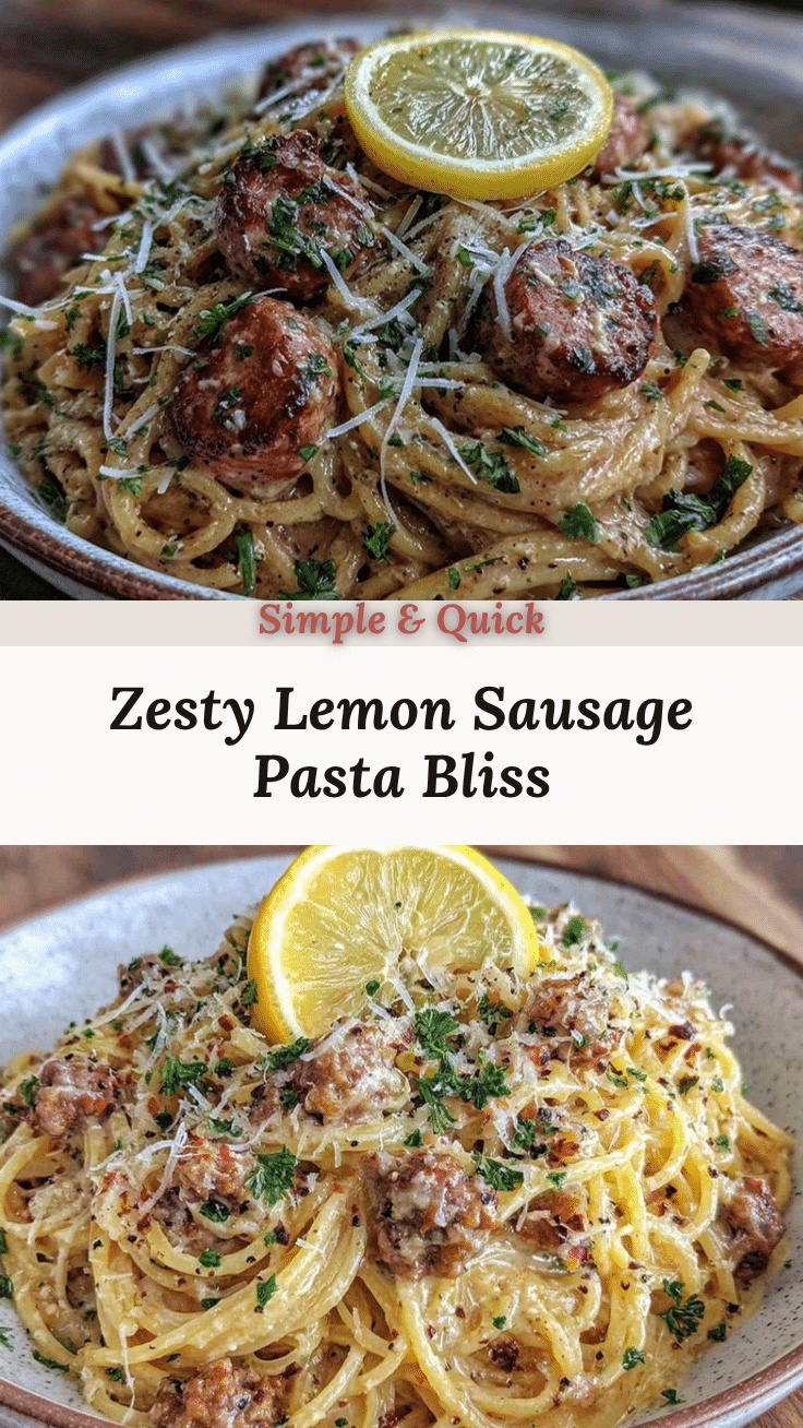 creamy sausage and lemon pasta recipe