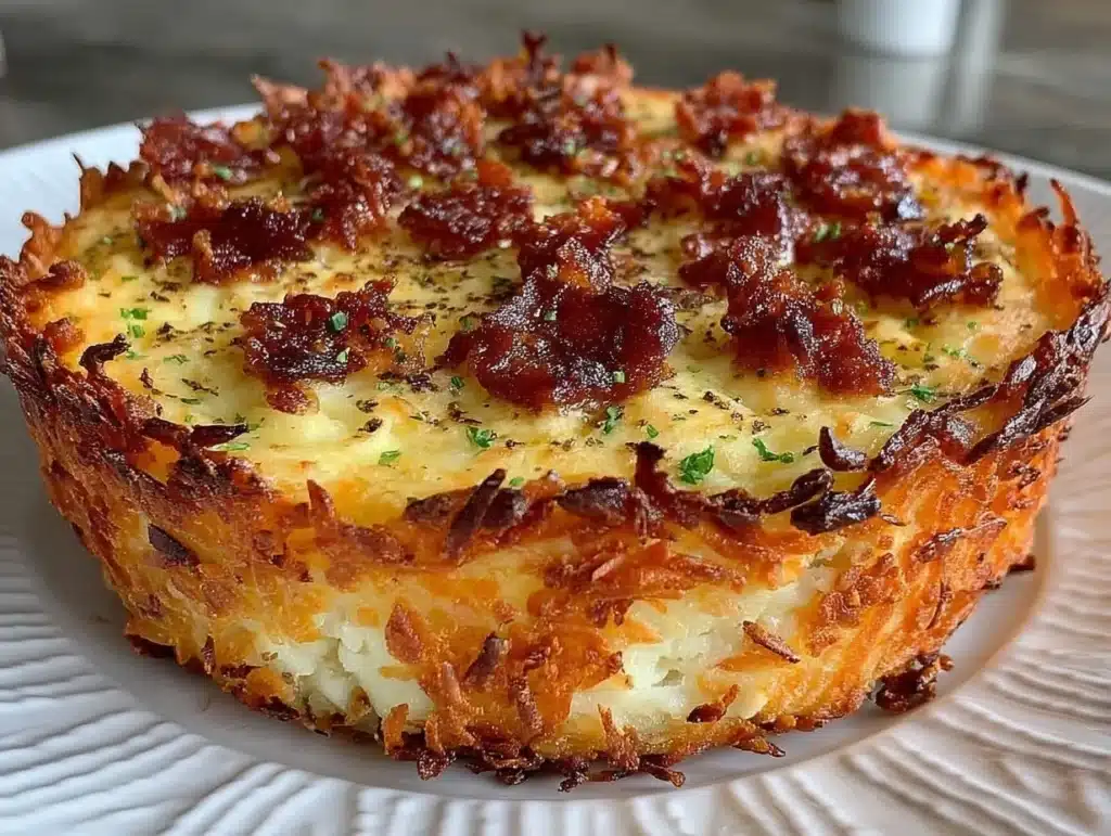 crispy hash brown crust quiche - featured image