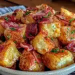 crispy honey bacon potatoes - featured image