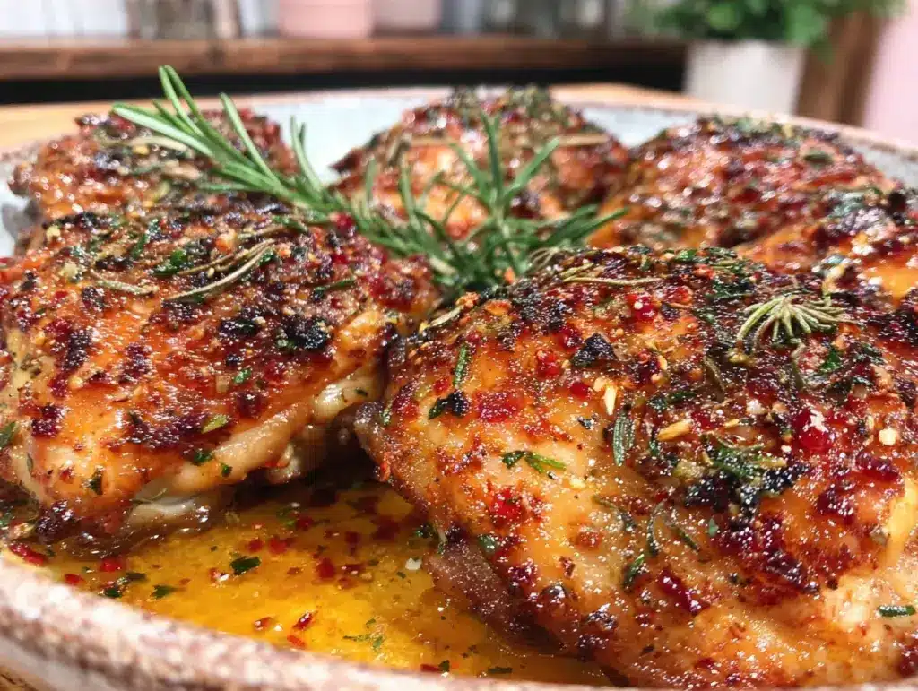 crispy oven-baked chicken thighs - featured image