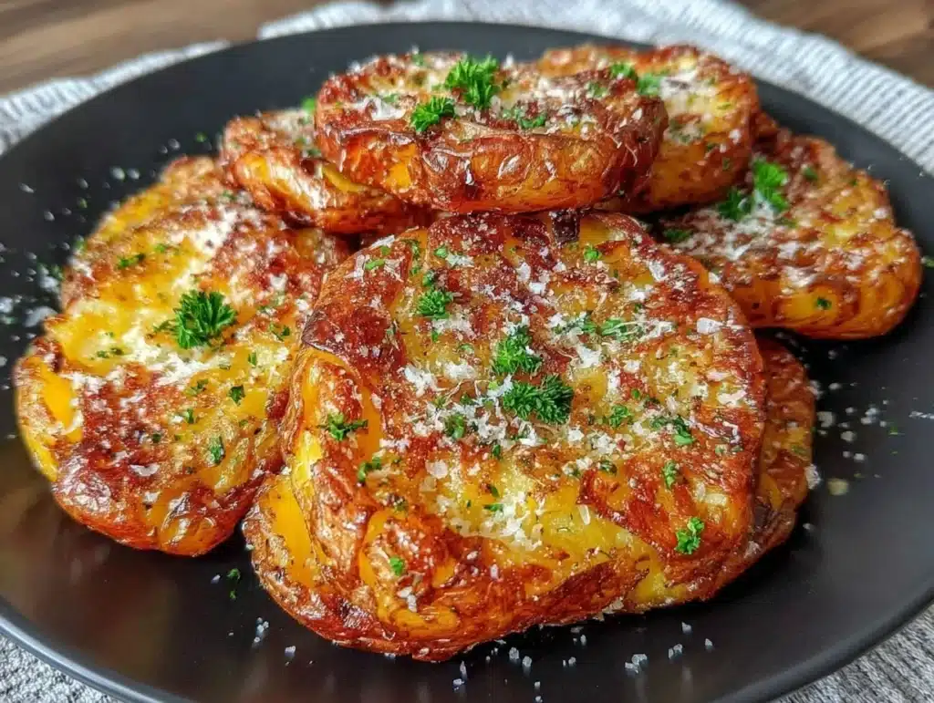 Crispy Parmesan Smashed Potatoes - featured image