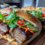 crispy pork belly bánh mì - featured image