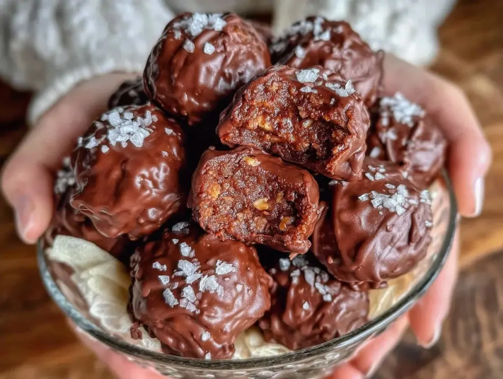 Dark Chocolate Sea Salt Protein Bites - featured image