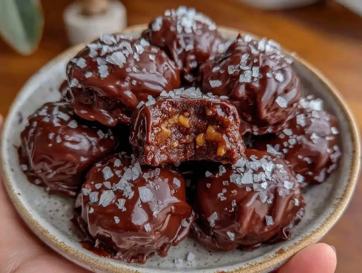 Dark Chocolate Sea Salt Protein Bites preparation steps