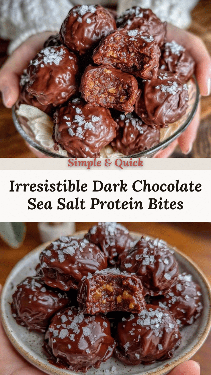 Dark Chocolate Sea Salt Protein Bites recipe