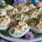 deviled eggs with horseradish and chives - featured image