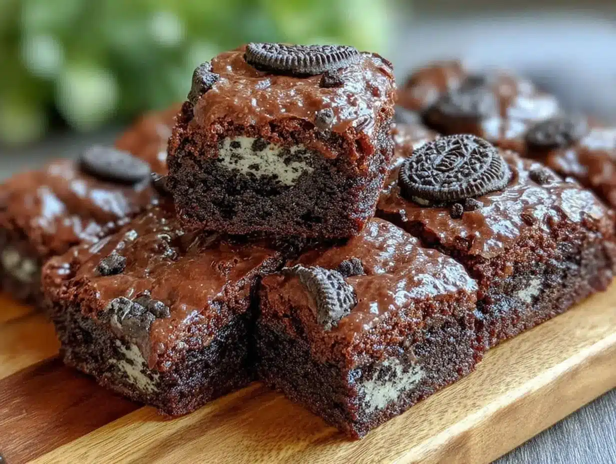 Fudgy Oreo Brownies preparation steps