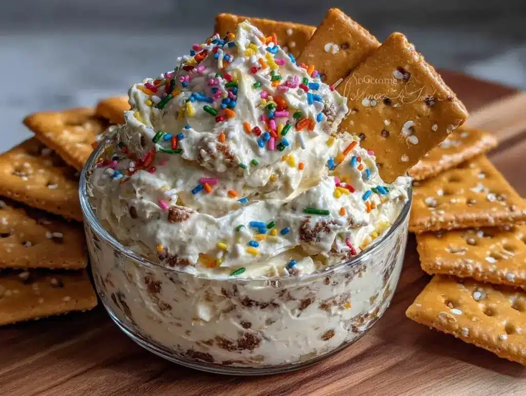 funfetti cake batter dip - featured image