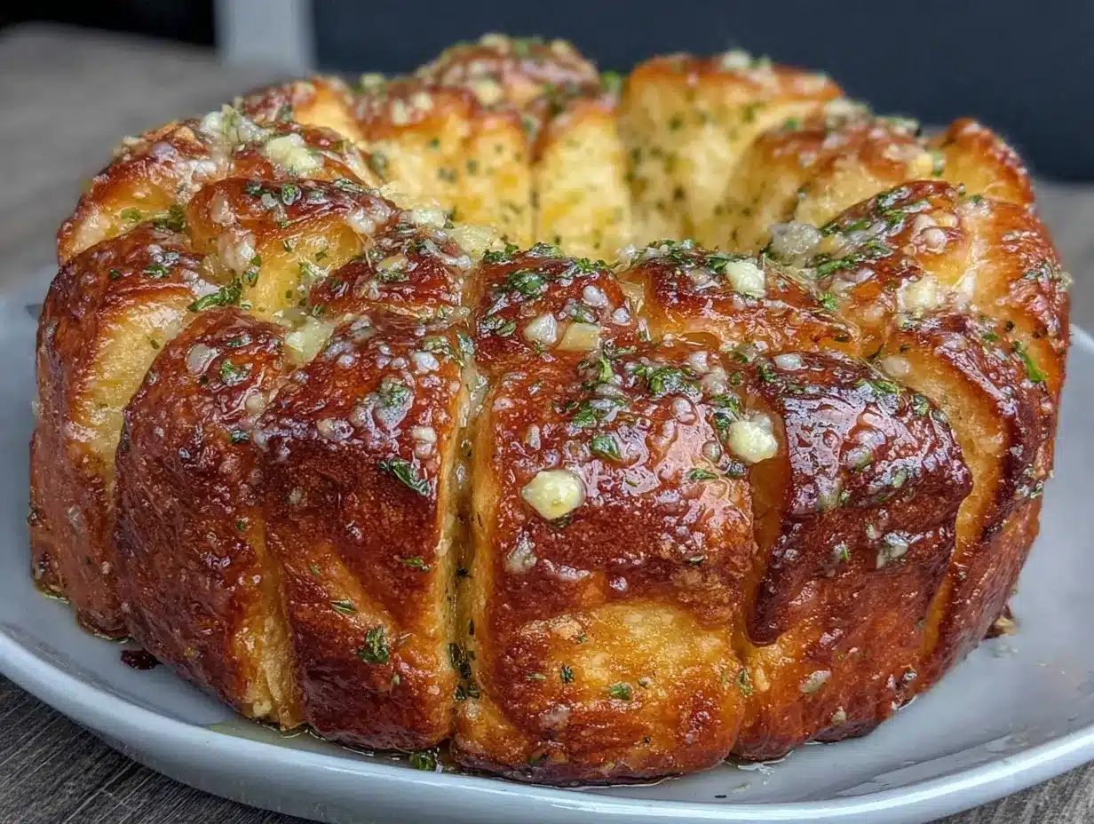garlic herb butter pull-apart bread preparation steps