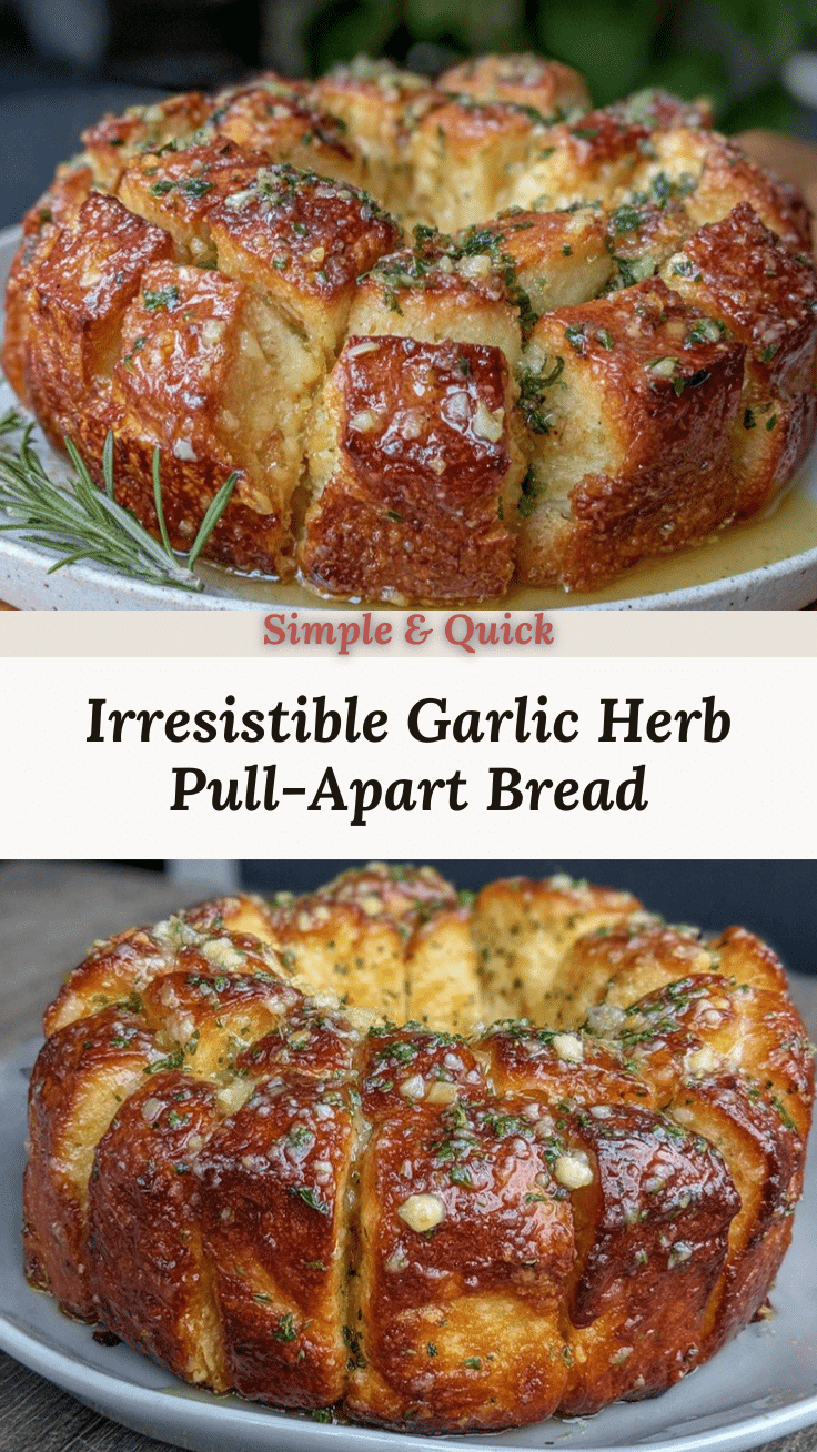 garlic herb butter pull-apart bread recipe