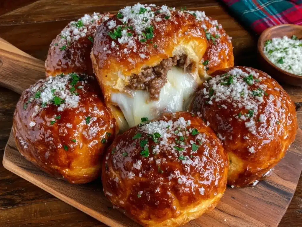 Garlic Parmesan Cheeseburger Bombs - featured image