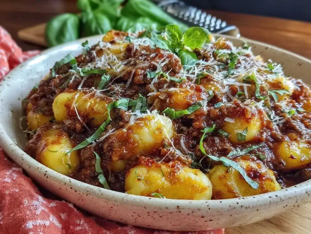 gnocchi bolognese - featured image