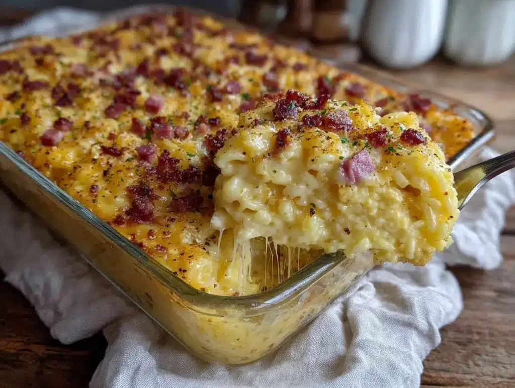 ham noodle casserole - featured image