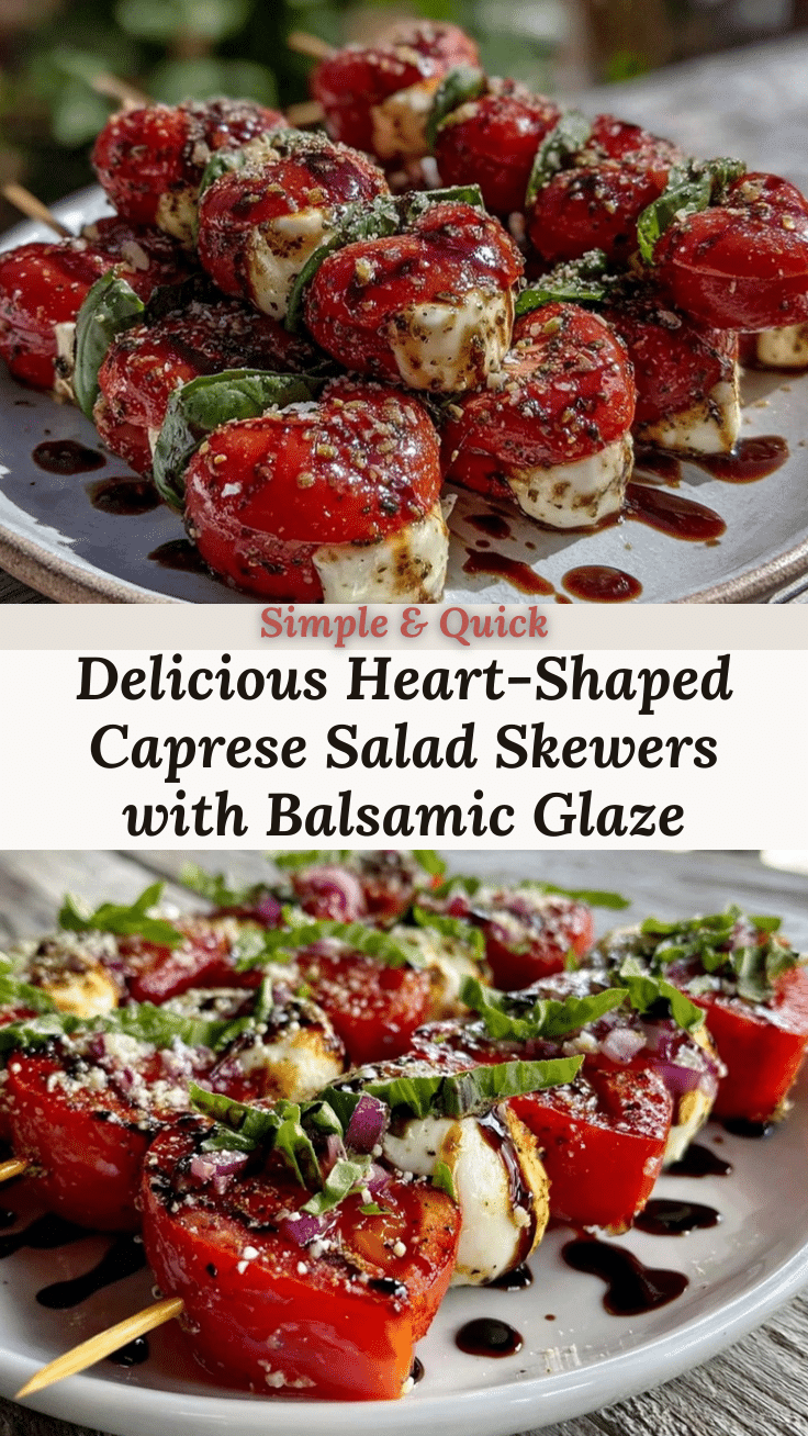 Heart-Shaped Caprese Salad Skewers recipe