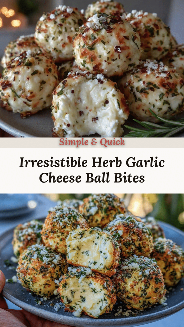 herb and garlic cheese ball bites recipe