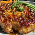honey garlic glazed pork chops - featured image
