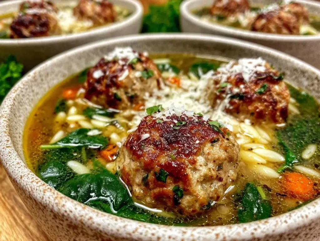Italian Wedding Soup with Turkey Meatballs - featured image