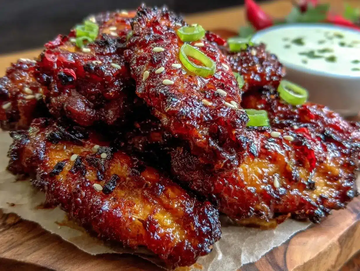 Korean gochujang chicken wings preparation steps