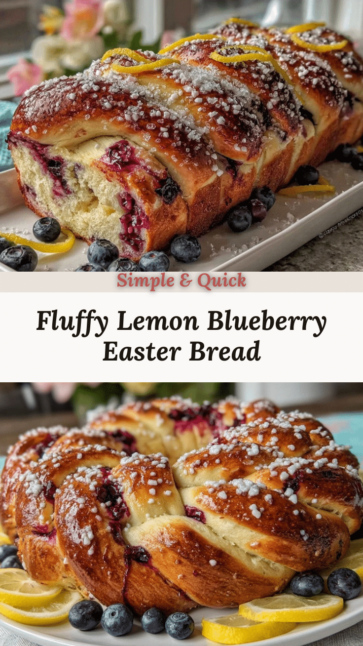 Lemon Blueberry Easter Bread recipe