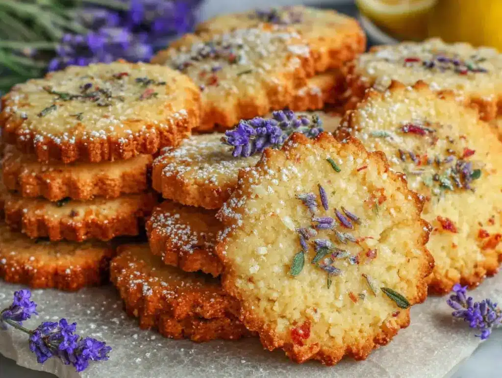 Lemon Lavender Shortbread Cookies - featured image