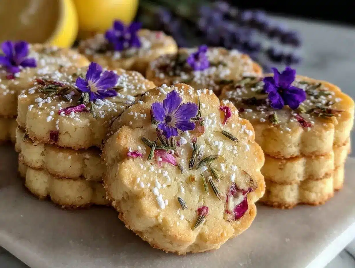 Lemon Lavender Shortbread Cookies preparation steps