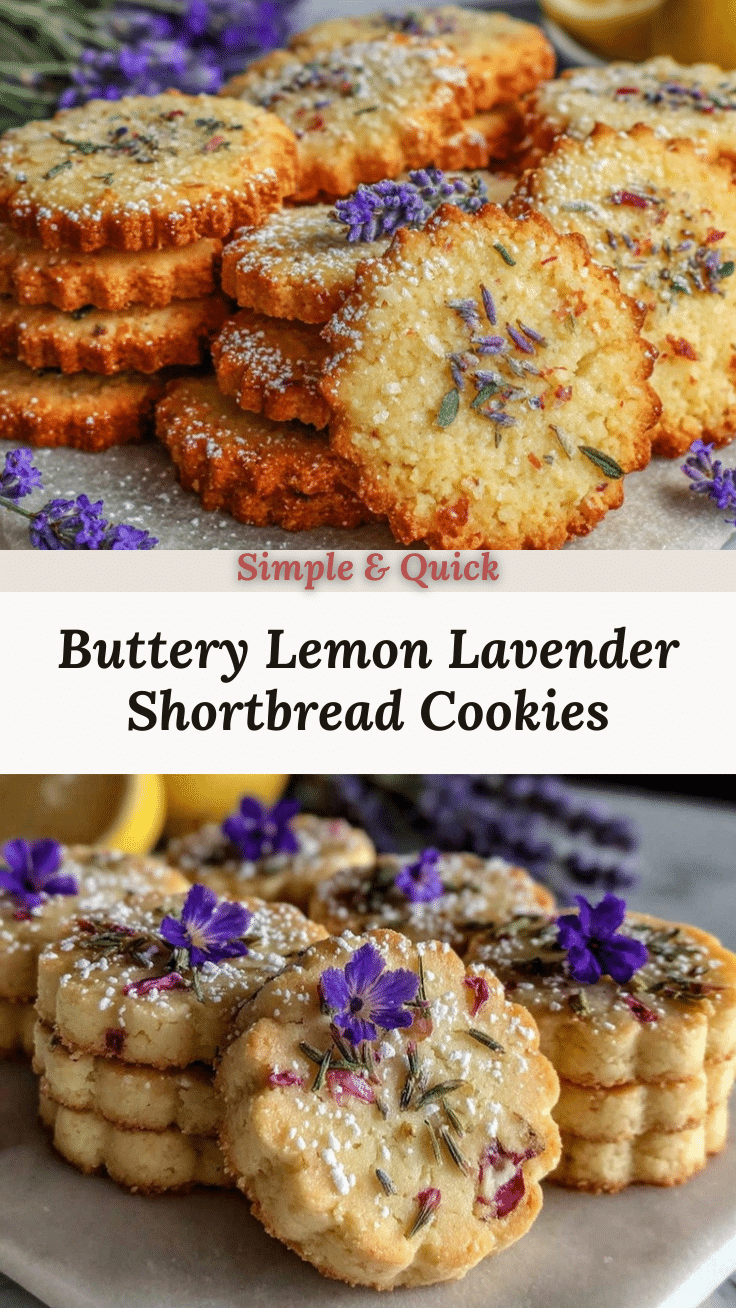 Lemon Lavender Shortbread Cookies recipe
