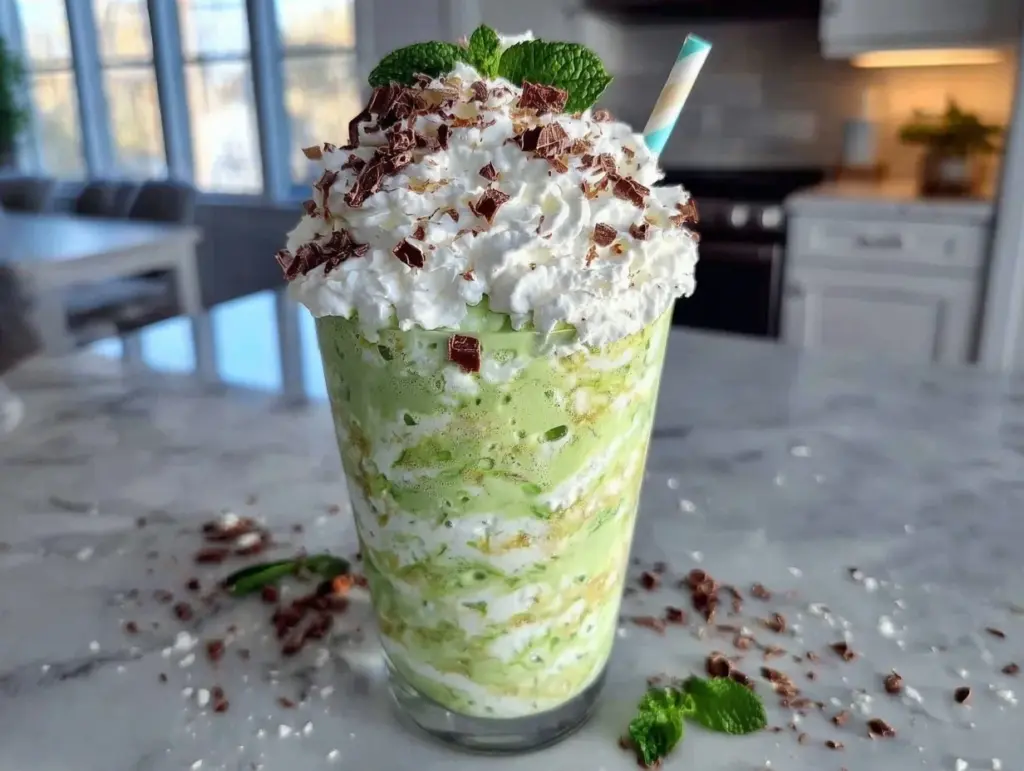 Mint Shamrock Shake Protein Smoothie - featured image