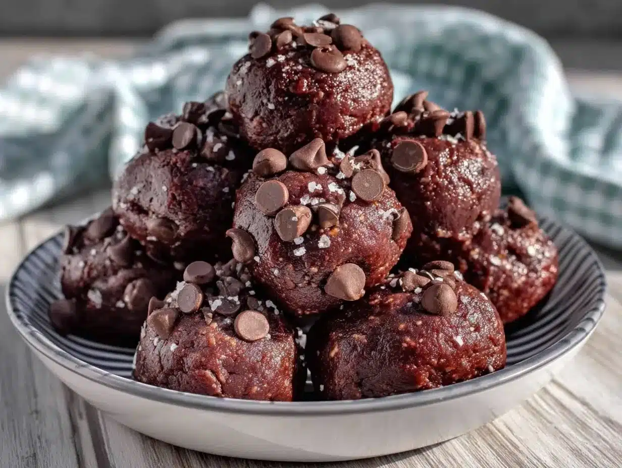 no-bake brownie protein bites preparation steps