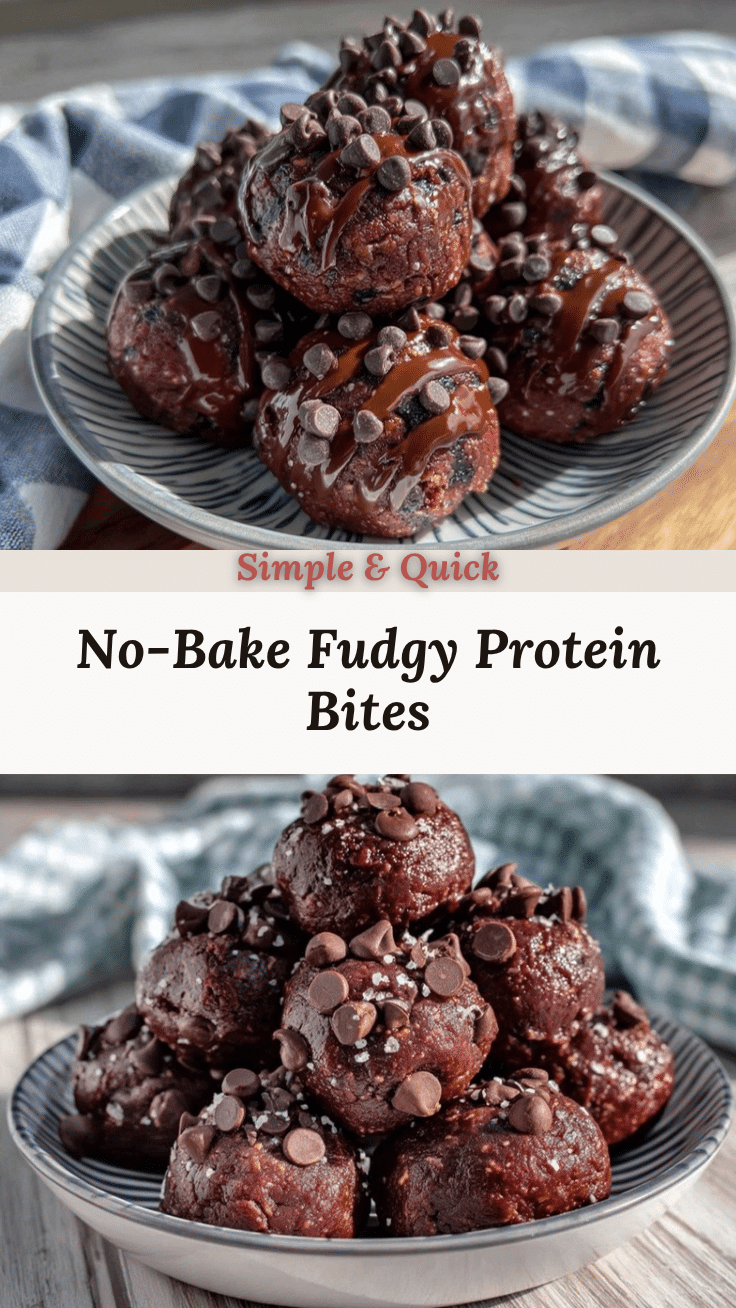 no-bake brownie protein bites recipe