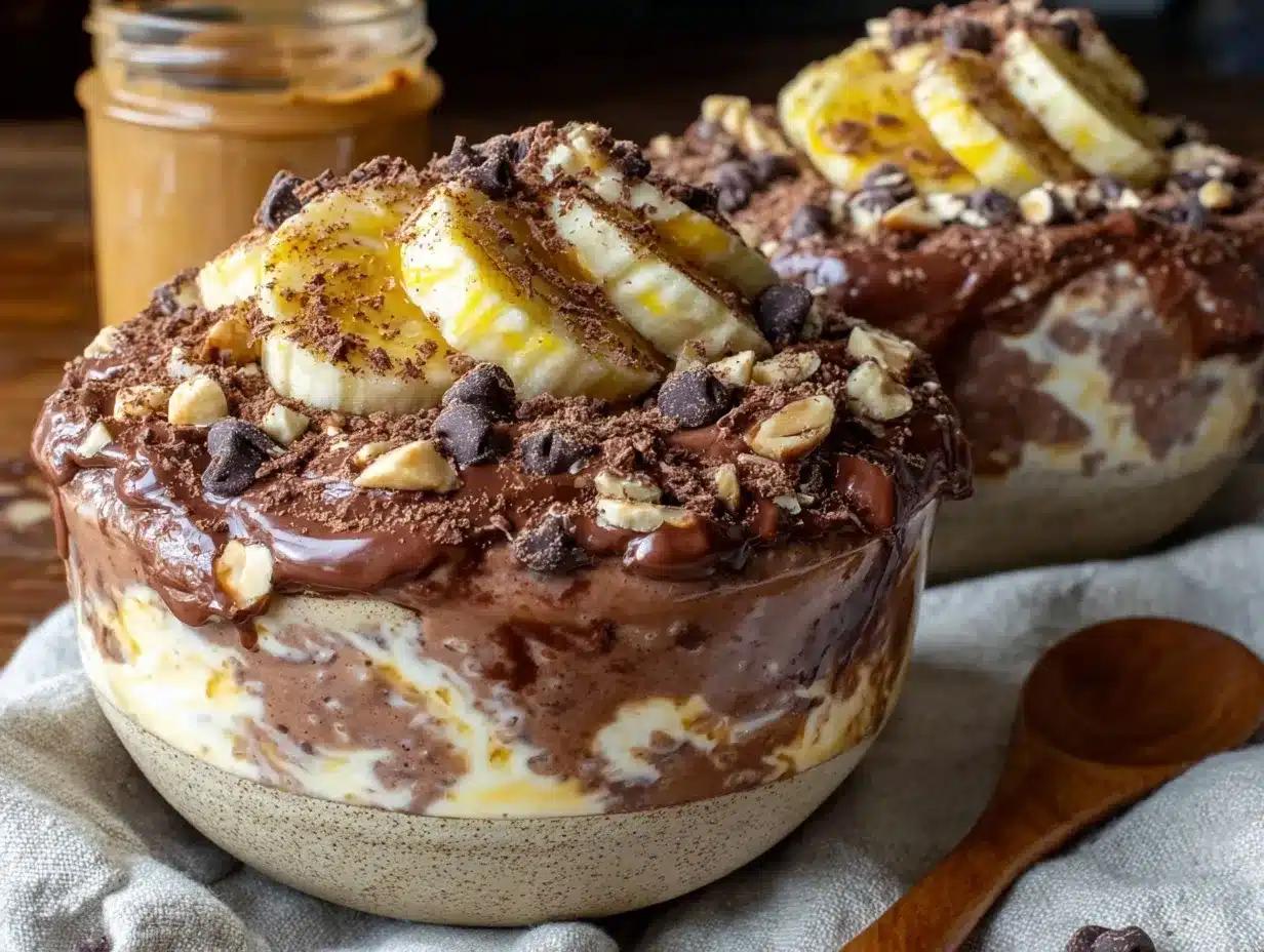 overnight chocolate peanut butter oats preparation steps