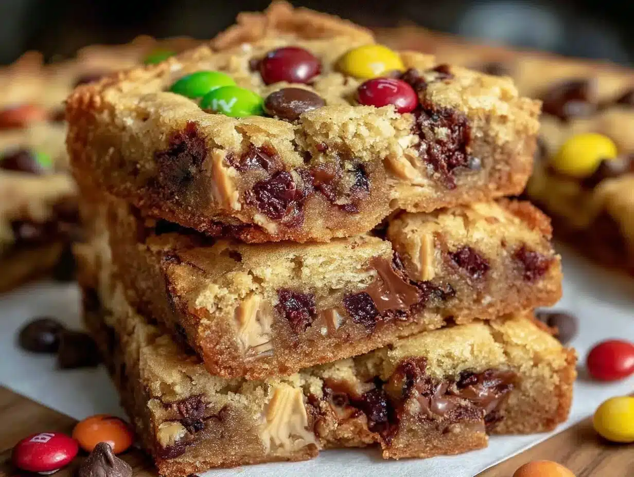 Peanut Butter Monster Cookie Bars preparation steps