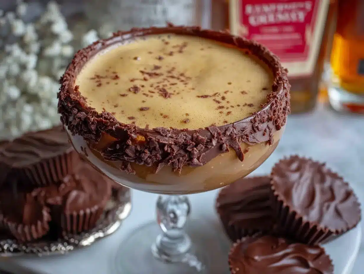 peanut butter whiskey chocolate martini preparation steps