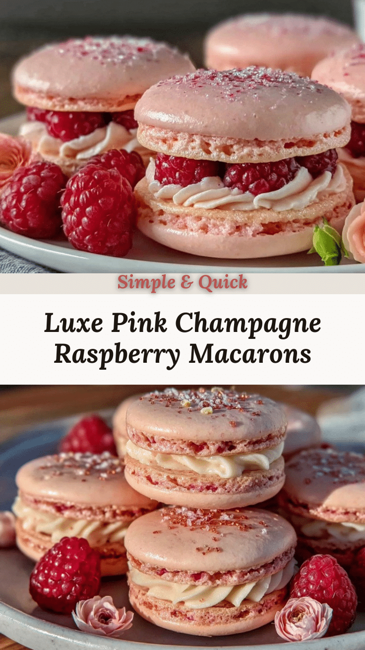 Pink Champagne Raspberry Macarons recipe