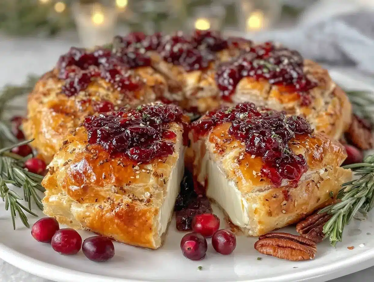 Puff Pastry Baked Brie preparation steps