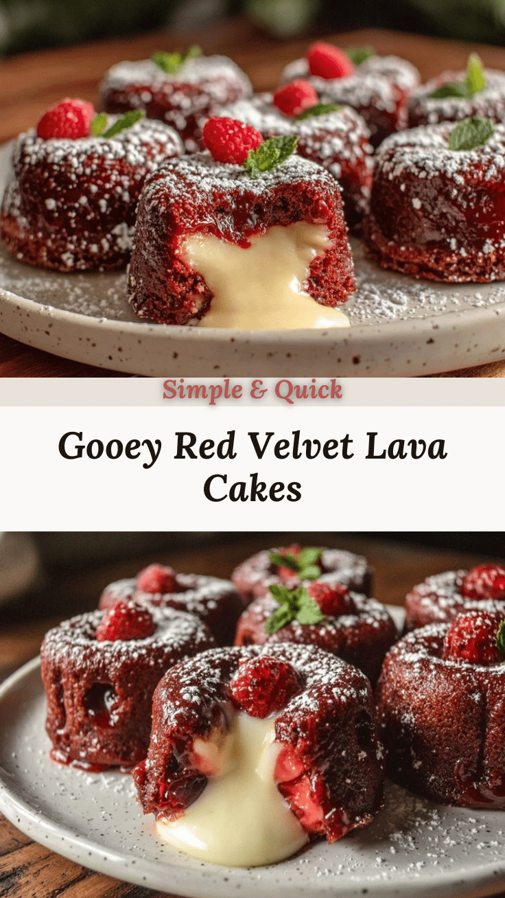 red velvet molten lava cakes recipe