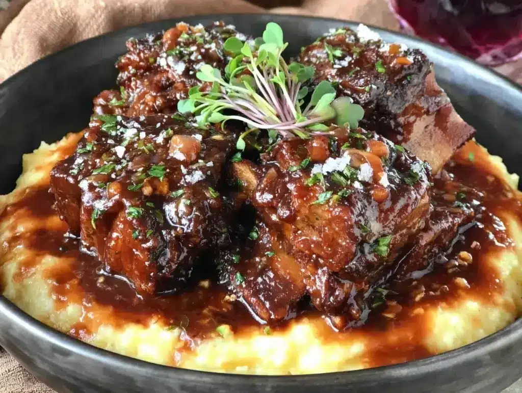 red wine braised short ribs - featured image