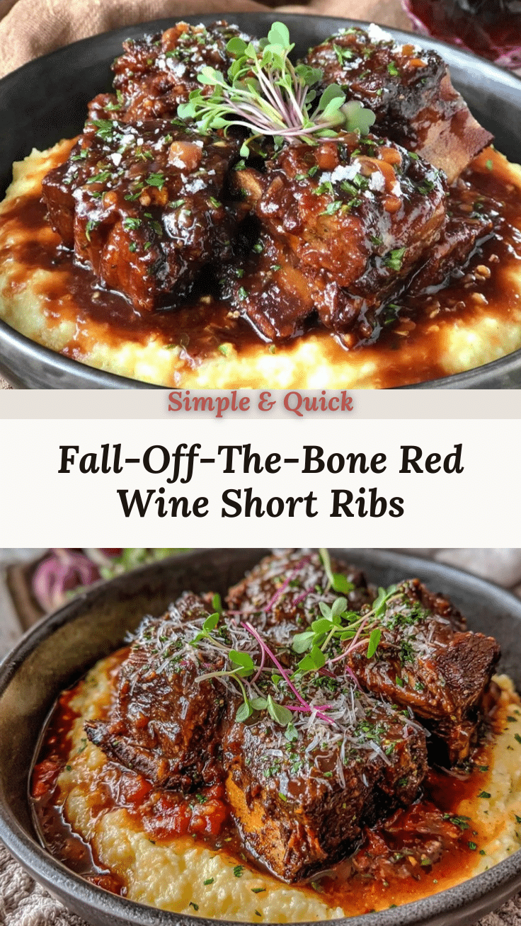 red wine braised short ribs recipe