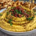 roasted red pepper hummus - featured image