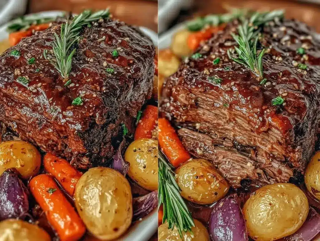 rosemary garlic pot roast - featured image