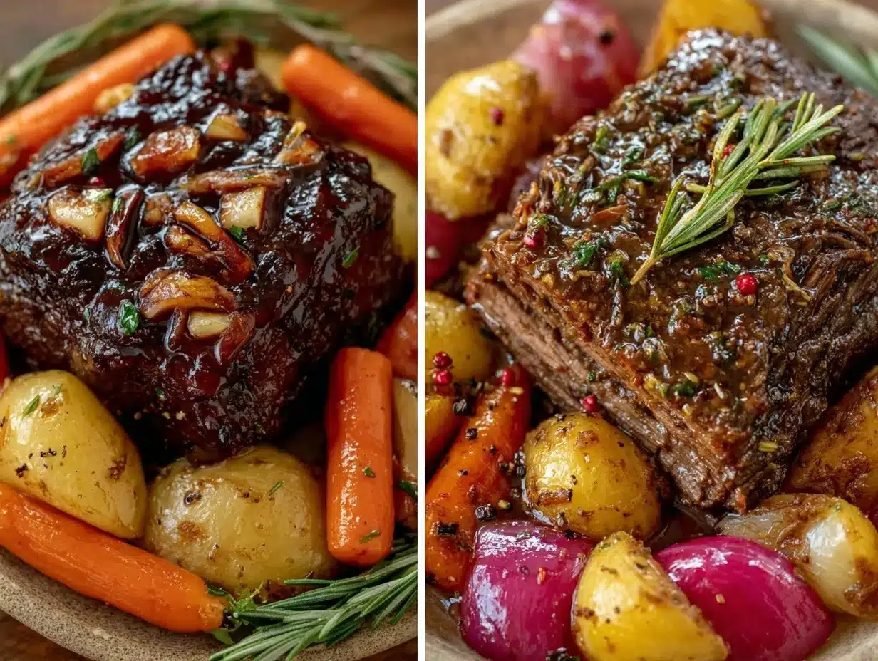 rosemary garlic pot roast preparation steps