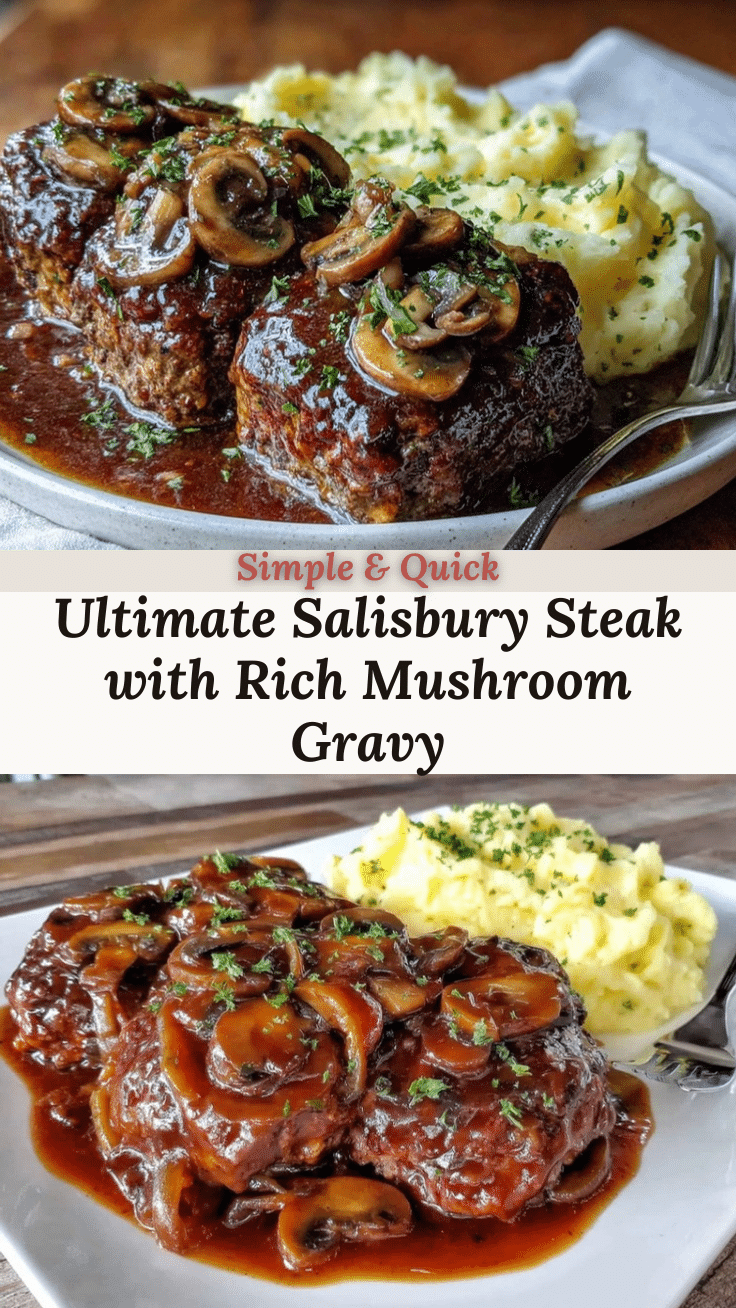 Salisbury steak with mushroom onion gravy recipe
