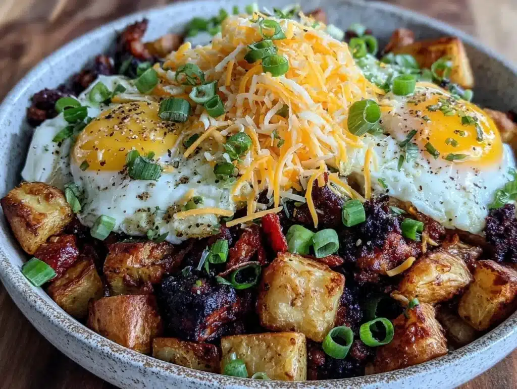 sausage and potato breakfast bowl - featured image